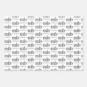 Modern Zwart Wit Trendy Script Initiaal Monogram Inpakpapier Vel (Voorkant 3)