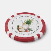 Modern Zwart Wit Tropische Drink Voucher Bruiloft Poker Chips (Enkel)