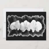 Modern Zwart Wit tropische orchidee schilderij Kaart (Voorkant)