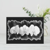 Modern Zwart Wit tropische orchidee schilderij Kaart (Staand voorkant)