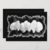 Modern Zwart Wit tropische orchidee schilderij Kaart (Voorkant / Achterkant)