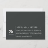 Modern Zwart & Wit Typografie repetitie diner Kaart (Voorkant)