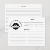 Modern zwart-wit uit de keuken van het recept (Voorkant / Achterkant)