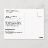Modern Zwart & Wit Vastgoedagent Bedankt Briefkaart (Achterkant)