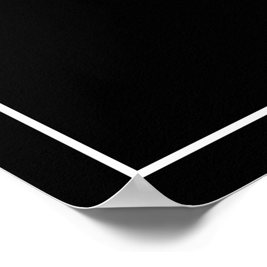 Modern zwart wit verjaardagsfeest welkom poster (Hoek)