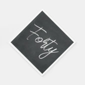 Modern zwart-wit verjaardagsfeestje servet (Hoek)