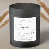 Modern Zwart Wit Verpakking Kaars Label