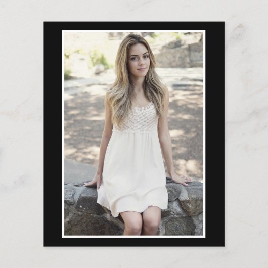 Modern Zwart Wit Verrassing Sweet 16 Invites (Achterkant)