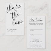 Modern zwart-wit verwijzing (Voorkant / Achterkant)