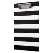 Modern zwart-wit vetgedrukte strepen patroon klembord (Links)