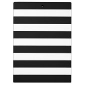 Modern zwart-wit vetgedrukte strepen patroon klembord (Achterkant)