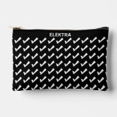 Modern zwart wit vinkje patroon etui (Voorkant)