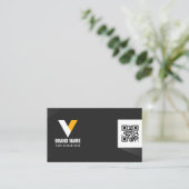 Modern zwart-wit visitekaartje (Staand voorkant)