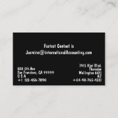 Modern zwart-wit visitekaartje (Achterkant)