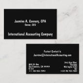 Modern zwart-wit visitekaartje (Voorkant / Achterkant)