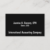 Modern zwart-wit visitekaartje (Voorkant)