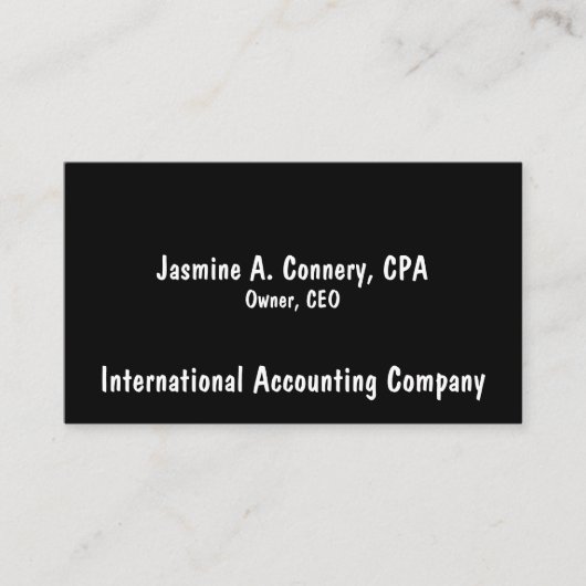 Modern zwart-wit visitekaartje (Voorkant)