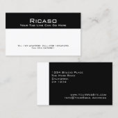 Modern zwart-wit visitekaartje (Voorkant / Achterkant)