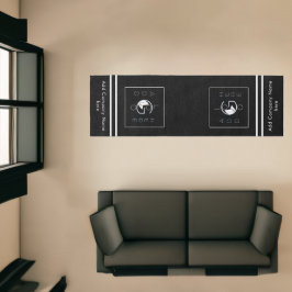 Modern Zwart Wit Voeg uw Logo Business Area tapijt