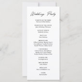 Modern Zwart-wit Vogels Trouwprogramma (Achterkant)