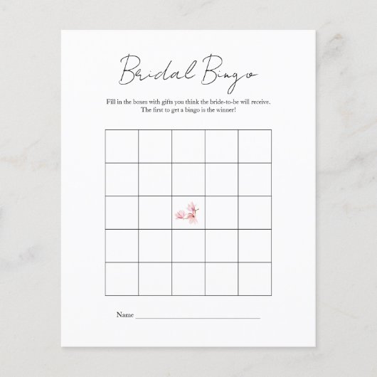 Modern Zwart Wit Vrijgezellenfeest Bingo spel Flyer (Voorkant)