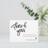 Modern zwart-wit Vrijgezellenfeest Dank u Bedankkaart (Staand voorkant)