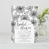 Modern zwart-wit Vrijgezellenfeest Kaart (Staand voorkant)