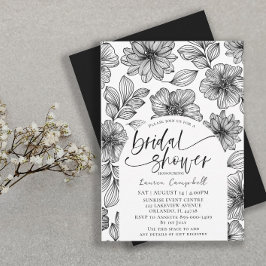 Modern zwart-wit Vrijgezellenfeest Kaart