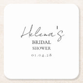 Modern zwart wit Vrijgezellenfeest Onderzetter (Voorkant)