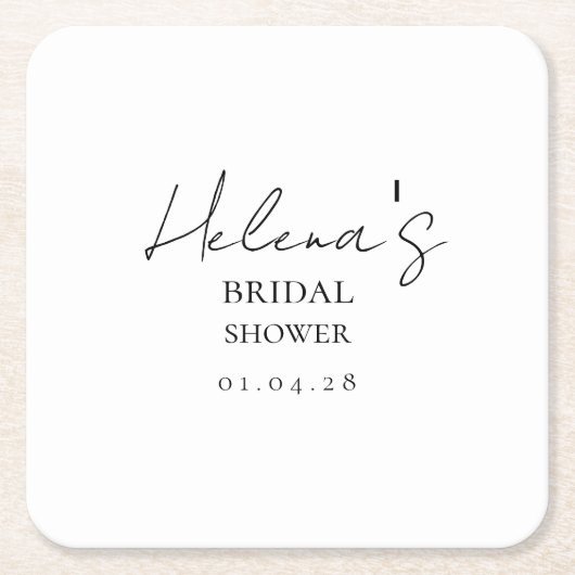 Modern zwart wit Vrijgezellenfeest Onderzetter (Voorkant)