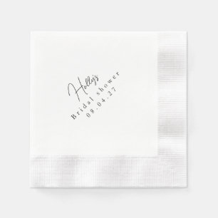 Modern zwart wit Vrijgezellenfeest servetten