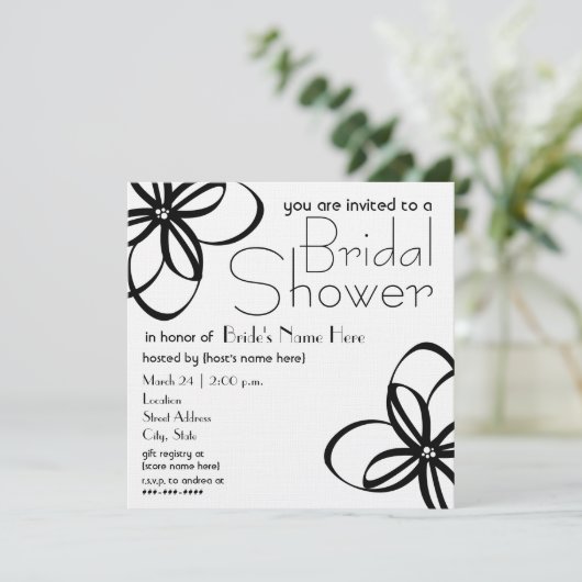 Modern zwart-wit Vrijgezellenfeest uitnodigen Kaart (Staand voorkant)