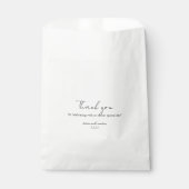 Modern zwart wit Vrijgezellenfeest voorkeurstassen Bedankzakje (Voorkant)