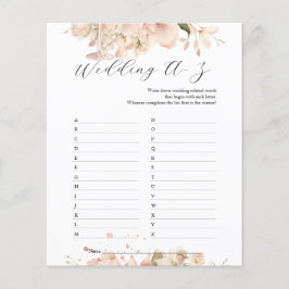 Modern Zwart Wit Vrijgezellenfeest Wedding A-Z spe Flyer