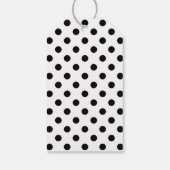 Modern zwart-wit vrolijk kerstfeest cadeaulabel (Achterkant)