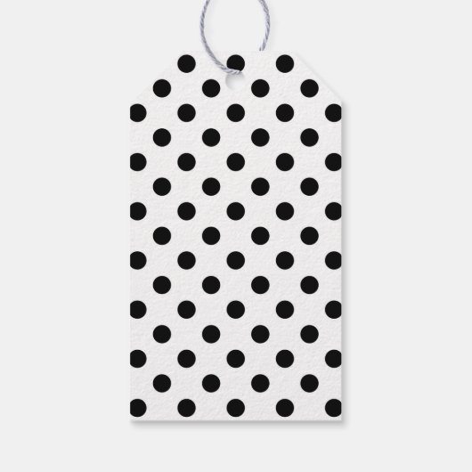 Modern zwart-wit vrolijk kerstfeest cadeaulabel (Achterkant)