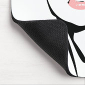 Modern zwart-wit vrouwenportret minimalistisch muismat (Hoek)