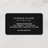 Modern zwart-wit waspatroon visitekaartje (Achterkant)