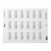 Modern Zwart Wit Wavy Haar Roze Bow Hairstyling Etiket (Full Sheet)