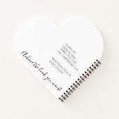 Modern Zwart Wit Wavy Haar Roze Bow Hairstyling Notitieboek (Achterkant)