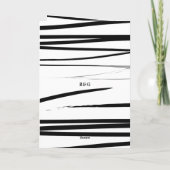 Modern Zwart Wit Wedding Orde van Service Programma (Achterkant)