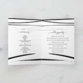 Modern Zwart Wit Wedding Orde van Service Programma (Binnen)