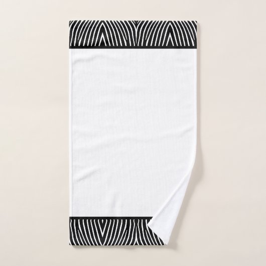 Modern zwart-wit Zebra Pattern op White Bad Handdoek (Handdoek)