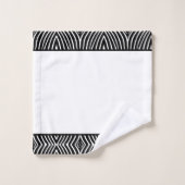 Modern zwart-wit Zebra Pattern op White Bad Handdoek (Wasdoekje)