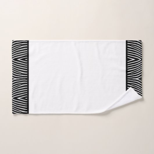 Modern zwart-wit Zebra Pattern op White Bad Handdoek (Handdoek)