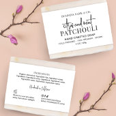 Modern Zwart & Wit Zeep Buik Band Wrap Label