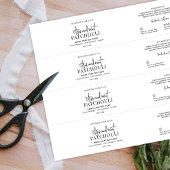 Modern Zwart & Wit Zeep Buik Band Wrap Label