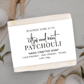 Modern Zwart & Wit Zeep Buik Band Wrap Label