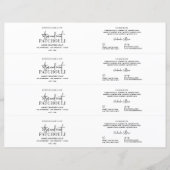 Modern Zwart & Wit Zeep Buik Band Wrap Label (Voorkant)