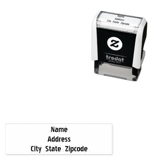 Modern Zwart Wit Zelfinktende Stempel (In situ)